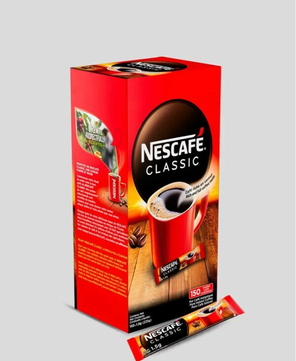 Café Nescafé en paquet de 150 sticks de 1,5G